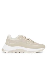 Calvin Klein Sneakersy 2 Piece Sole Runner Lace Up HW0HW01640 Beżowy. Kolor: beżowy. Materiał: skóra