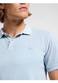 Lee - MESKA KOSZULKA POLO LEE GARMENT DYE POLO CONCRETE GRAY 112363859. Typ kołnierza: polo #4