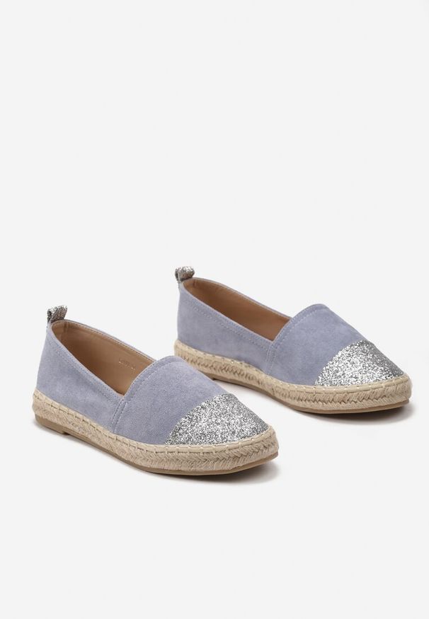 Born2be - Niebieskie Espadryle Nysalenia. Nosek buta: okrągły. Zapięcie: bez zapięcia. Kolor: niebieski. Szerokość cholewki: normalna. Obcas: na platformie
