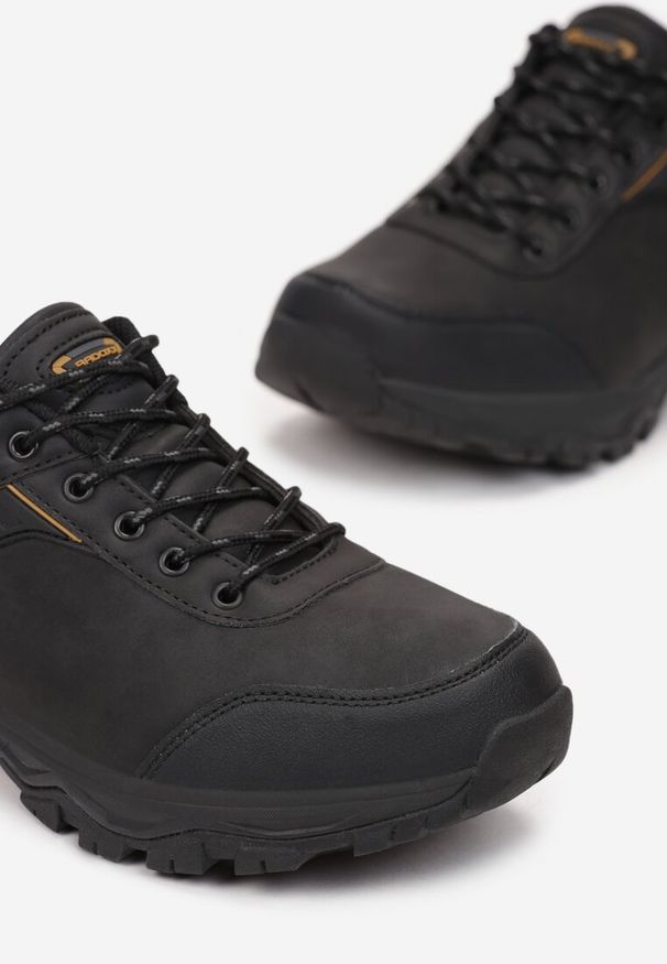 Born2be - Czarne Buty Trekkingowe Cecrol. Nosek buta: okrągły. Zapięcie: sznurówki. Kolor: czarny. Materiał: nubuk, syntetyk. Szerokość cholewki: normalna. Sport: wspinaczka