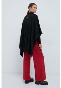 Lauren Ralph Lauren poncho kolor zielony lekkie. Kolor: zielony. Materiał: dzianina. Wzór: ze splotem #4