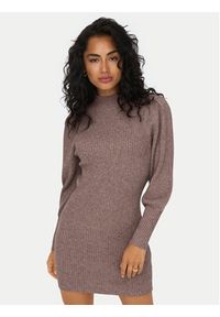 only - ONLY Sukienka dzianinowa Katia 15232502 Brązowy Comfort Fit. Kolor: brązowy. Materiał: syntetyk #5