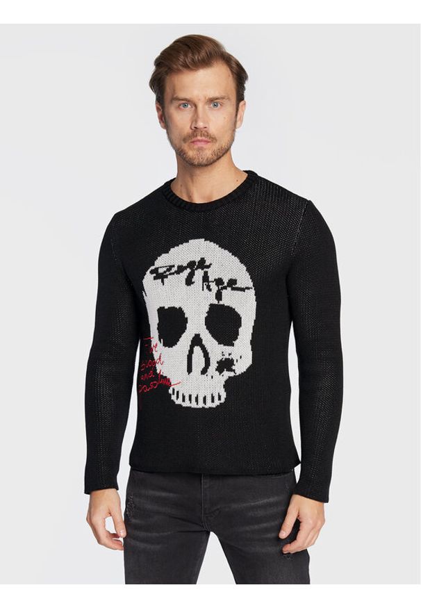Rage Age Sweter Aligeri Czarny Regular Fit. Kolor: czarny. Materiał: syntetyk