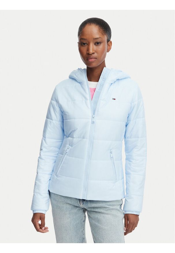 Tommy Jeans Kurtka przejściowa DW0DW20959 Niebieski jasny Slim Fit. Kolor: niebieski. Materiał: syntetyk