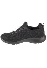 skechers - Buty do chodzenia damskie Skechers Summits Leopard Spot. Zapięcie: sznurówki. Kolor: czarny. Materiał: tkanina, materiał. Szerokość cholewki: normalna. Sport: turystyka piesza
