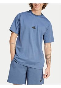 Adidas - adidas T-Shirt Z.N.E. IR5234 Niebieski Loose Fit. Kolor: niebieski. Materiał: bawełna #5