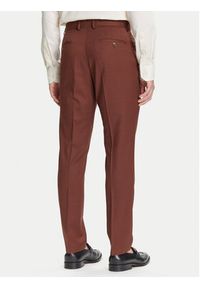 BOSS Garnitur H-Huge 50546080 Brązowy Slim Fit. Kolor: brązowy. Materiał: wełna