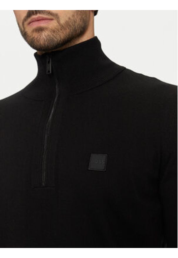 BOSS - Boss Sweter Kanobix_S 50527585 Czarny Regular Fit. Kolor: czarny. Materiał: bawełna