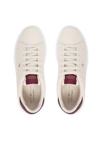 TOMMY HILFIGER - Tommy Hilfiger Sneakersy Icon Court Light Weight FW0FW08948 Beżowy. Kolor: beżowy. Materiał: skóra #6
