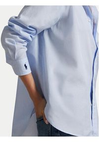 Polo Ralph Lauren Koszula 211968220002 Błękitny Oversize. Typ kołnierza: polo. Kolor: niebieski. Materiał: bawełna #5