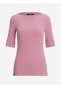 Lauren Ralph Lauren - LAUREN RALPH LAUREN Bluzka 200654963188 Różowy Slim Fit. Kolor: różowy. Materiał: bawełna