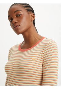 Levi's® T-Shirt Ls Baby 695550042 Pomarańczowy Regular Fit. Kolor: pomarańczowy