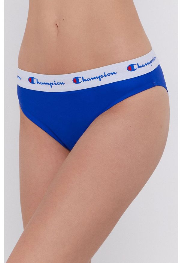 Champion - Figi kąpielowe. Kolor: niebieski. Materiał: dzianina