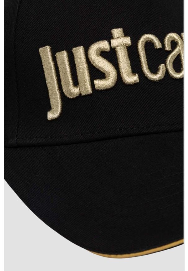 Just Cavalli - JUST CAVALLI Czarna czapka Logo Embroidery 3d Up. Kolor: czarny