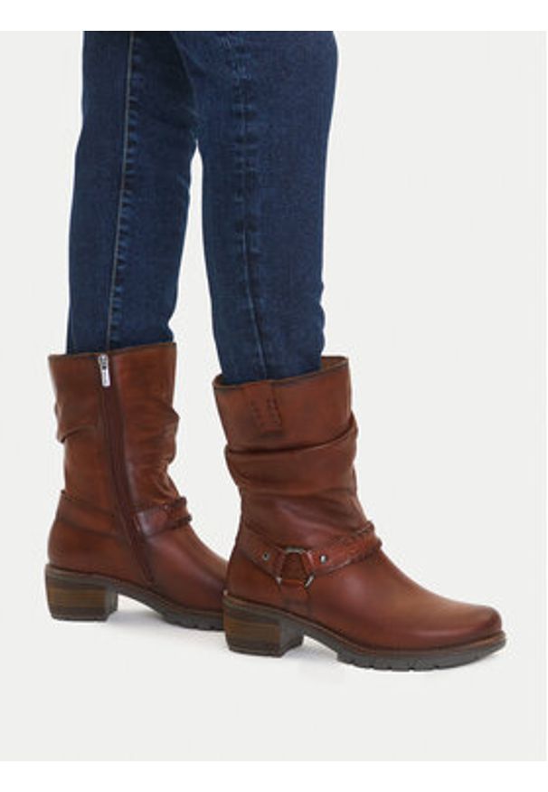 Pikolinos Botki W1T-9590C1 Brązowy. Kolor: brązowy. Materiał: skóra