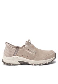 skechers - Skechers Sneakersy Slip-ins: Hillcrest - Sunapee 180016 Beżowy. Kolor: beżowy. Materiał: zamsz, skóra