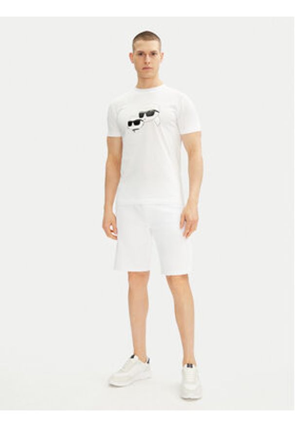 Karl Lagerfeld - KARL LAGERFELD Szorty sportowe 705014 552900 Biały Regular Fit. Kolor: biały. Materiał: bawełna. Styl: sportowy