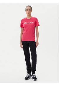 Champion T-Shirt 118090 Koralowy Slim Fit. Kolor: pomarańczowy. Materiał: bawełna #4