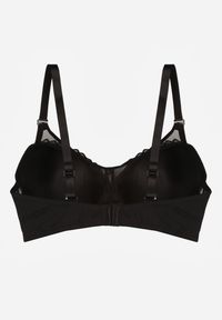 Renee - Czarny Koronkowy Biustonosz Ozdobiony Przezroczystą Wstawką Acalinai. Kolor: czarny. Materiał: koronka. Rodzaj stanika: przezroczysty. Wzór: aplikacja #8