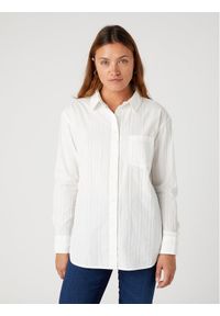 Wrangler Koszula W5Z5LIW02 112332542 Biały Regular Fit. Kolor: biały. Materiał: bawełna