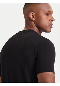 Karl Lagerfeld - KARL LAGERFELD T-Shirt 755042 564235 Czarny Regular Fit. Typ kołnierza: dekolt w karo. Kolor: czarny. Materiał: bawełna #4