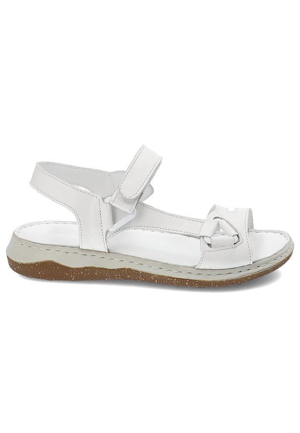 Białe Sandały Artiker Wygodne Obuwie Damskie. Okazja: na spacer. Kolor: biały. Materiał: skóra. Sezon: lato. Styl: elegancki