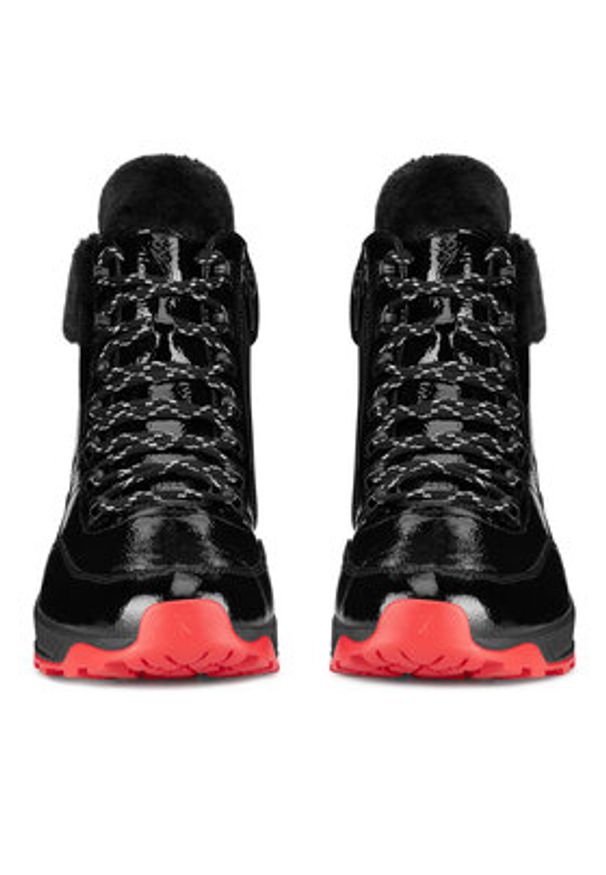 Rieker Revolution Lifestyle Botki W0063-01 Czarny. Kolor: czarny. Materiał: lakier, skóra