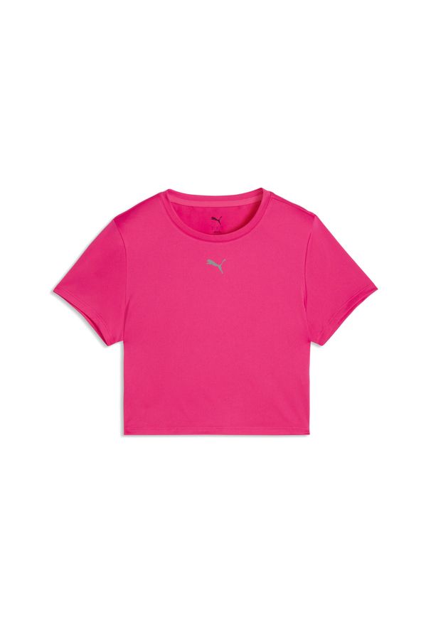 Puma - Damska krótka koszulka TAD ESSENTIALS PUMA. Kolor: różowy, biały, wielokolorowy. Długość: krótkie. Sport: bieganie