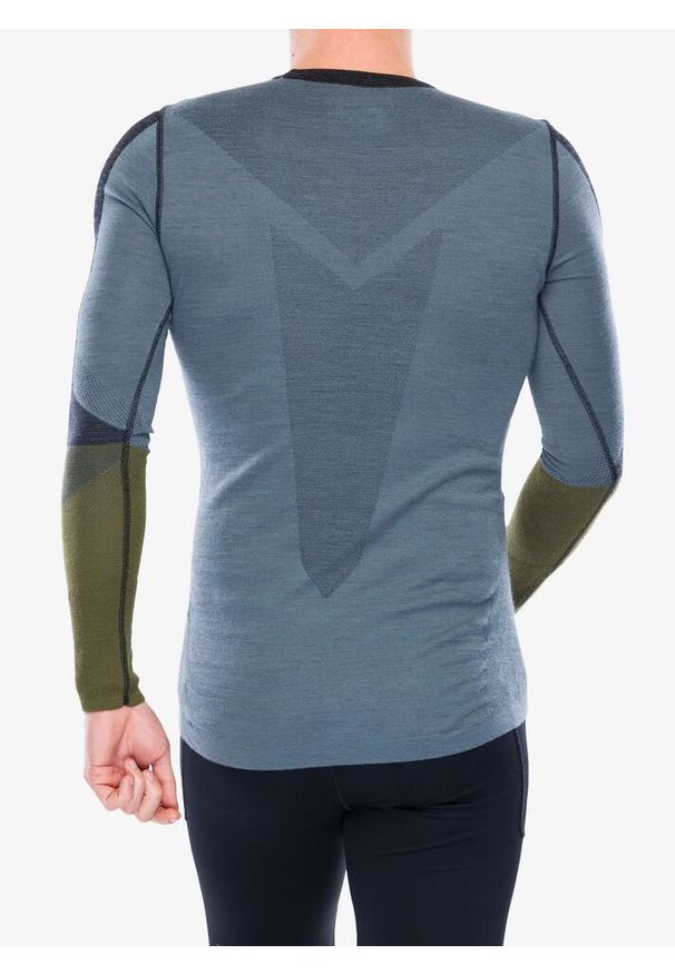 Bluza termoaktywna męska Smartwool Intraknit Thermal Merino BL Colorblock Crew. Kolor: szary