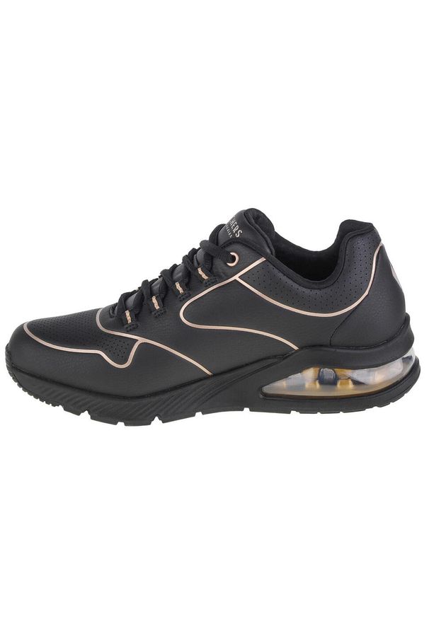 skechers - Buty do chodzenia damskie Skechers Uno 2 Golden Trim. Zapięcie: sznurówki. Kolor: czarny. Materiał: materiał, syntetyk. Szerokość cholewki: normalna. Sport: turystyka piesza