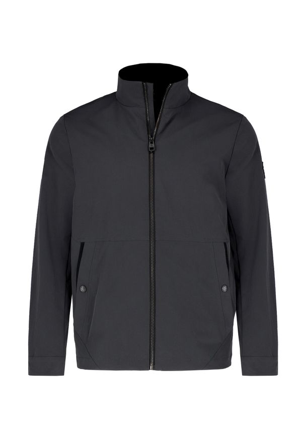 Volcano - Kurtka przejściowa J-SYLVAN. Okazja: na co dzień. Typ kołnierza: kołnierzyk stójkowy. Kolor: szary. Materiał: jeans, materiał. Wzór: gładki, napisy. Sezon: wiosna, lato. Styl: casual, klasyczny