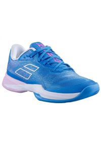 Buty tenisowe damskie Babolat Jet Mach 3 AC. Kolor: biały, różowy, niebieski, wielokolorowy. Sport: tenis #1