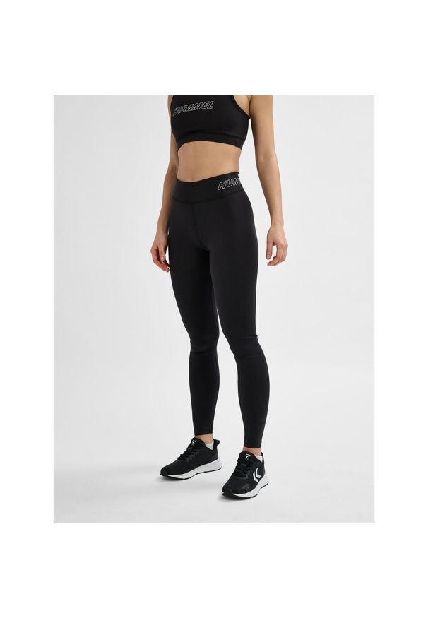 Damskie legginsy Hummel. Kolor: wielokolorowy, biały, czarny. Materiał: jersey. Sport: fitness