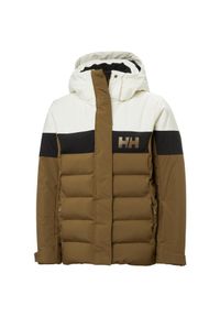 Dziecięca kurtka puchowa Helly Hansen Awe. Kolor: brązowy, beżowy, wielokolorowy. Materiał: puch. Sezon: zima. Sport: narciarstwo #1