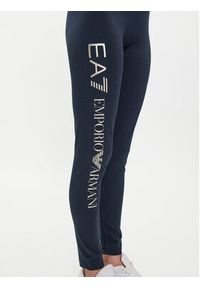 EA7 Emporio Armani Legginsy 8NTP63 TJ01Z 0555 Granatowy Skinny Fit. Kolor: niebieski. Materiał: bawełna