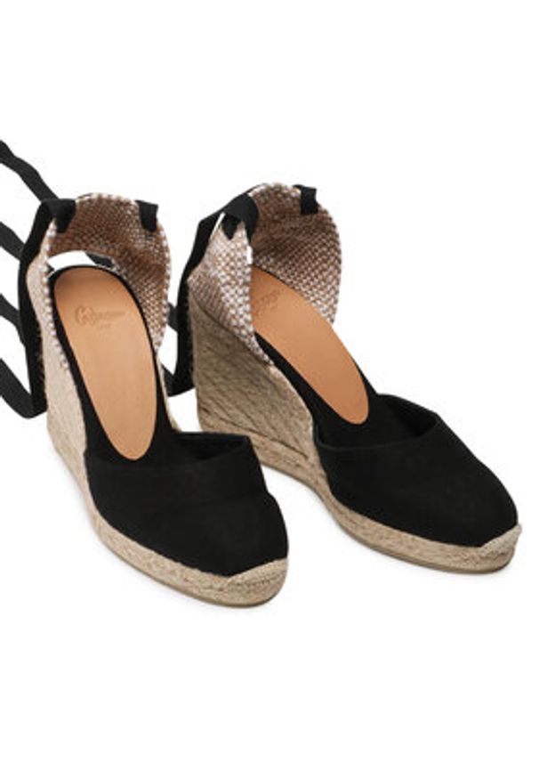 Castañer Espadryle Carina/8/001 020962-100 Czarny. Kolor: czarny. Materiał: materiał