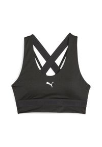 Biustonosz dla kobiet Puma Mid Impact Puma Strong Shine. Kolor: czarny. Sport: fitness #1