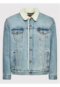 Levi's® Kurtka jeansowa Type 3 Sherpa 16365-0070 Niebieski Regular Fit. Kolor: niebieski. Materiał: jeans, bawełna #4