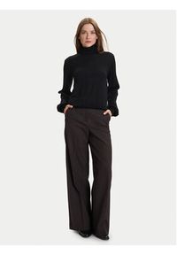 TwinSet - TWINSET Golf 252AT3102 Czarny Regular Fit. Typ kołnierza: golf. Kolor: czarny. Materiał: syntetyk #5