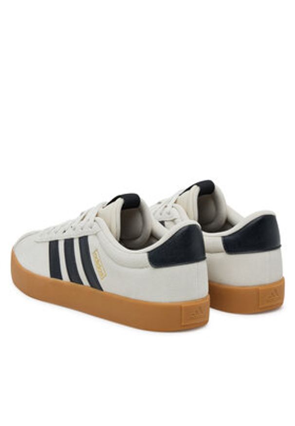 Adidas - adidas Sneakersy VL Court 3.0 JR2222 Beżowy. Kolor: beżowy. Materiał: skóra, zamsz