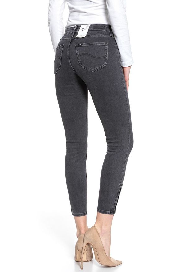 Lee - SPODNIE DAMSKIE LEE SCARLETT CROPPED CONCRETE GREY L30CYGCM 112106405