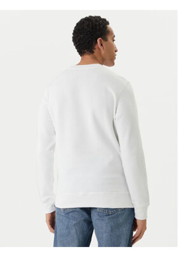 Calvin Klein Jeans Bluza Embroidered Logo J30J314536 Biały Regular Fit. Kolor: biały. Materiał: bawełna