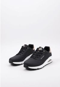 skechers - Buty do chodzenia damskie Skechers Uno. Zapięcie: sznurówki. Kolor: czarny. Materiał: materiał. Szerokość cholewki: normalna. Sport: turystyka piesza