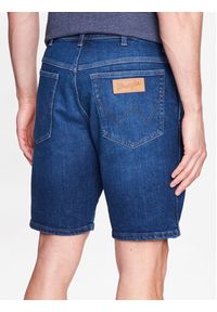 Wrangler Szorty jeansowe W11CJXY81 112337506 Niebieski Regular Fit. Kolor: niebieski. Materiał: bawełna, jeans