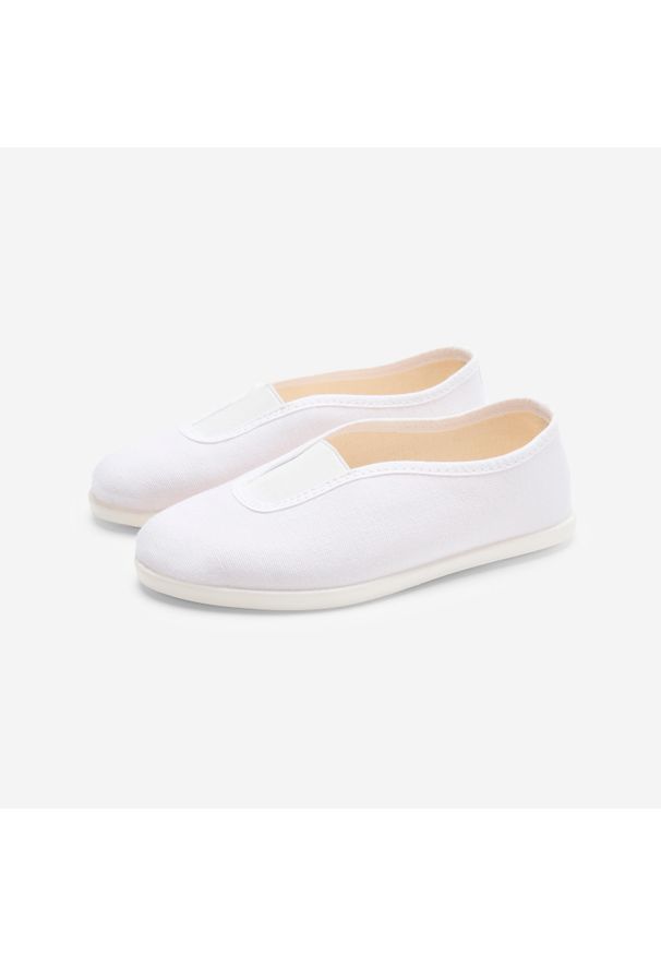 DOMYOS - Buty do gimnastyki dla dzieci Domyos. Kolor: biały. Materiał: bawełna