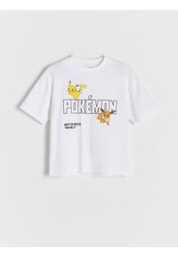 Reserved - T-shirt Pokémon - złamana biel. Materiał: bawełna, dzianina #1