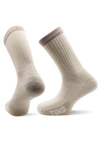 TEKO - Skarpety sportowe z wełny Merino Teko ecoHIKE Light Half Cushion 2.0. Kolor: szary, beżowy. Materiał: wełna. Sport: turystyka piesza