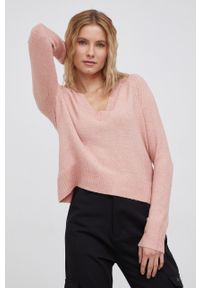 Vero Moda Sweter damski kolor różowy. Kolor: różowy. Materiał: dzianina. Długość rękawa: raglanowy rękaw