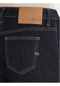 ViCOLO Jeansy DF5086 Granatowy Wide Leg. Kolor: niebieski #4