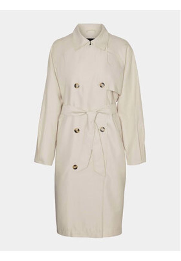 Vero Moda Trencz Doreen 10301287 Écru Regular Fit. Materiał: syntetyk